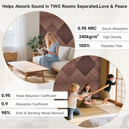 Autorific Acoustic Wall Panels, 6 Pack Total Size 72 x 48 Inches, Self-Adhesive - Image 6