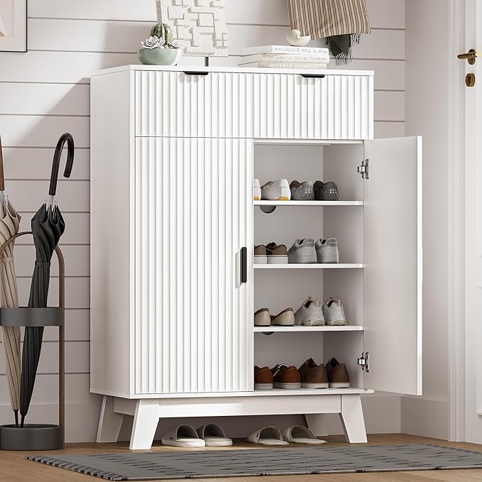 Shoe Cabinet Storage for Entryway by HUANLEGO