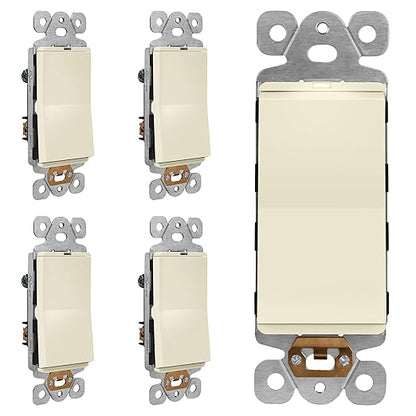LIDER Minimalist Design Matte Finish Lighted Decorator Switch, Frameless Paddle by LIDER