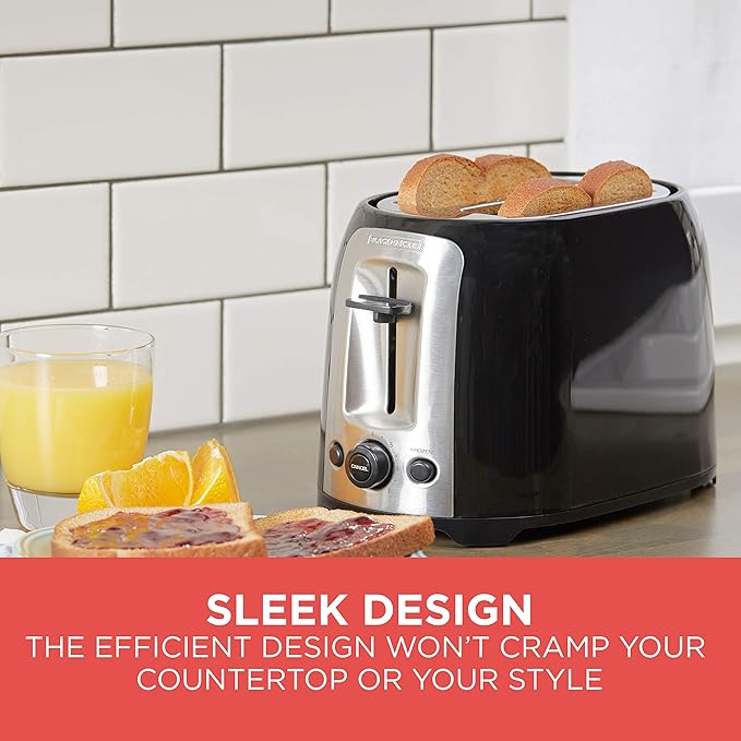 BLACK+DECKER 2-Slice Toaster, Extra Wide Slots, 7 Shade Settings, 850 Watts - Image 5