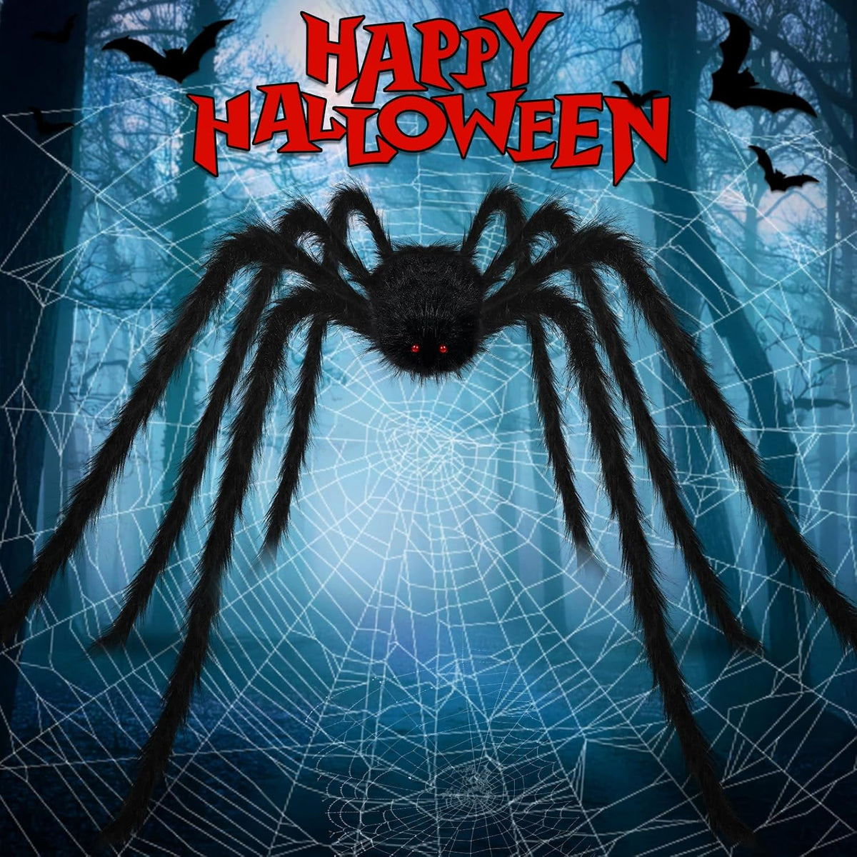 15FT Halloween Giant Spider Outdoor Decorations - Scary Large Spider Props