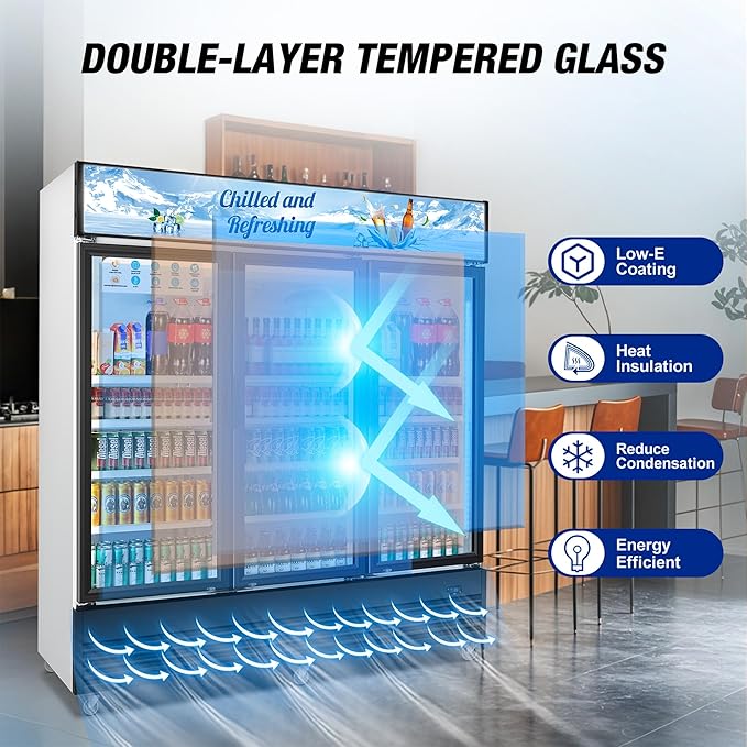 Commercial Beverage Refrigerator, Display Refrigerator - Image 6