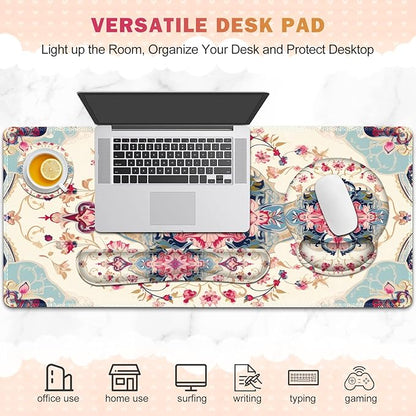 Gaming Mouse Pad, Large Desk Mat, Cute Desk Pad Protector, 4in1 XXL Mousepad + - Image 6