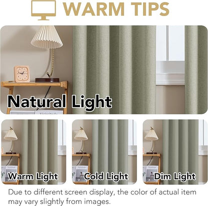 H.VERSAILTEX Linen Curtains 100% Blackout Curtains - Image 4