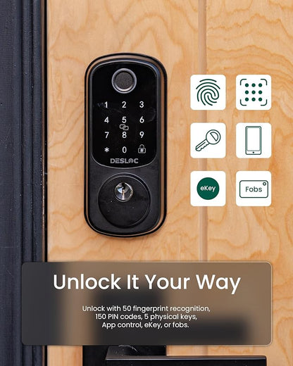 DESLOC Smart Door Lock B200, Smart Deadbolt Lock, Keyless Entry Door Lock - Image 2
