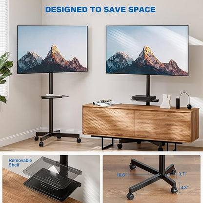 HOLMAXD Mobile TV Stand for 23-65 Inch LCD LED Flat/Curved Panel Screen TVs - Image 4