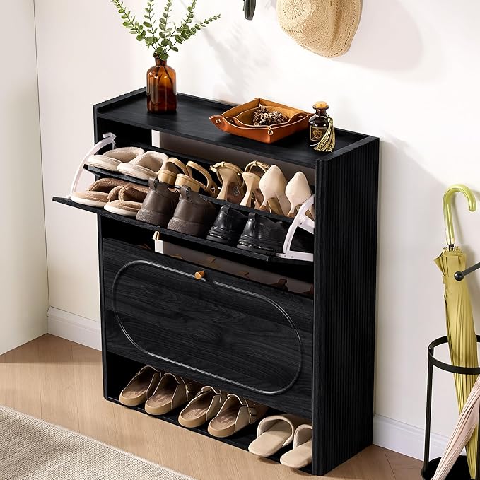 Shoe Storage Cabinet Entryway, Narrow Shoe Cabinet by YUCHIATHSoulFurniture