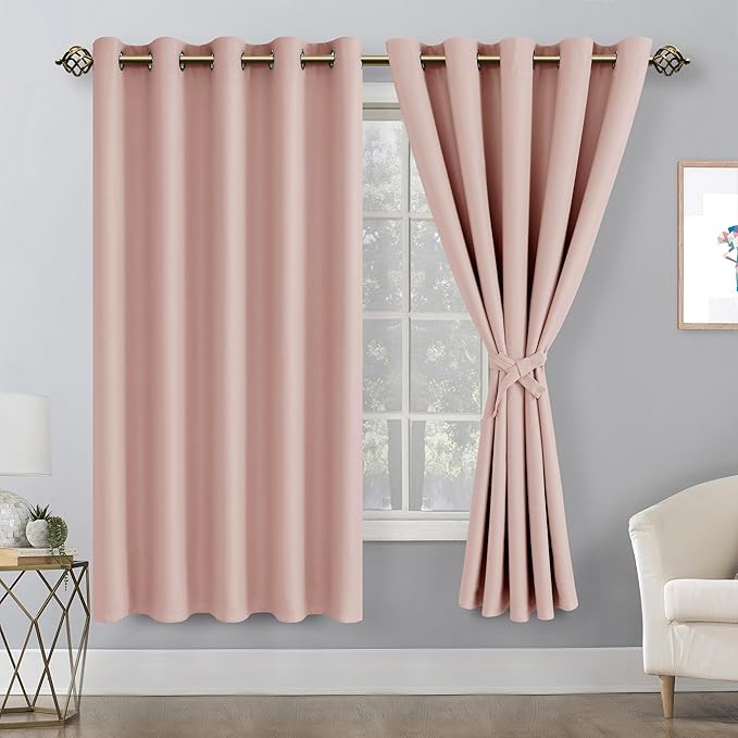 Hiasan Blackout Curtains for Bedroom, 60 x 63 Inches Length - Image 2