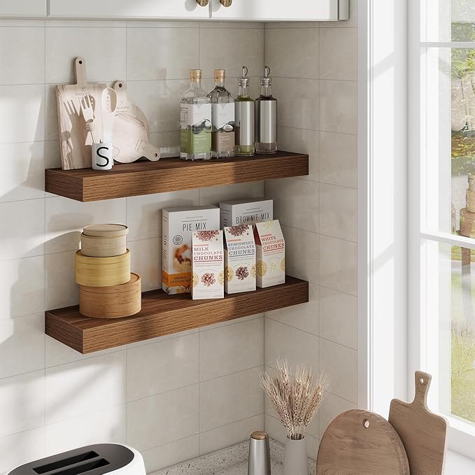 Fun Memories Floating Shelves Set of 2, 24 Inch Floating Shelves - Image 6