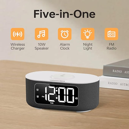 JALL Fabric Alarm Clock for Bedroom, - Image 2