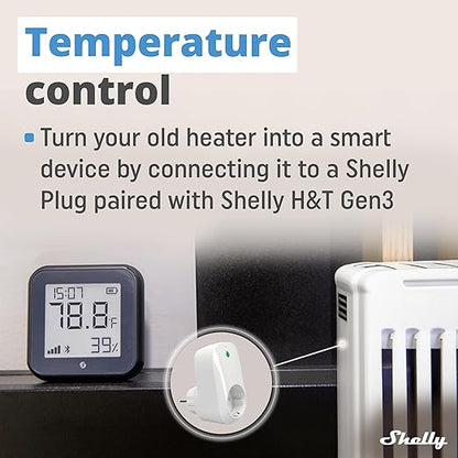 Shelly H&T Gen3 Black | Wi-Fi and Bluetooth Smart Temperature & Humidity Sensor - Image 2