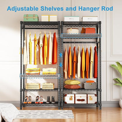 Ulif H4 Mini Portable Closet, 4 Tiers Freestanding Clothing Garment Rack - Image 3