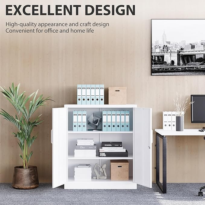 SISESOL White Metal Storage Cabinet - Image 7