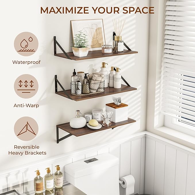 Heimlove 24" W x 12" D Wall Shelves - Image 4