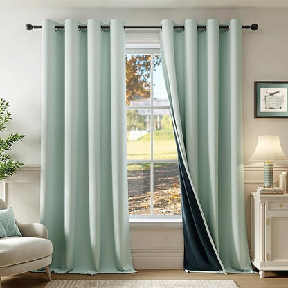 Beauoop 100% Blackout Curtains 54 Inch Long 2 Panels by Beauoop