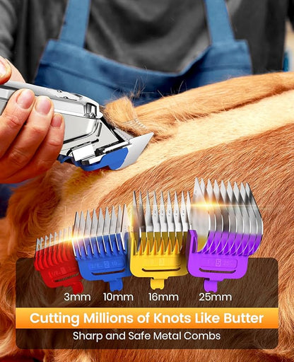 oneisall Professional Dog Grooming Clippers: Cordless Rechargeable Thick Hair - Image 2