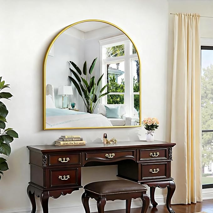 CIRCUMI Arched Wall Mirror, Metal Frame, Large Size - Image 4