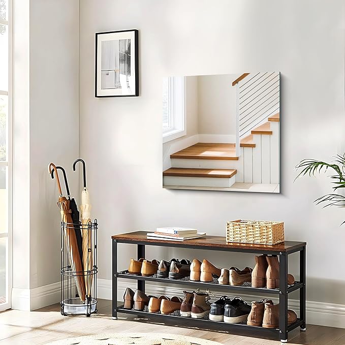 CILIBER Frameless Mirror, 24x24 inch Square Bathroom Mirrors - Image 7