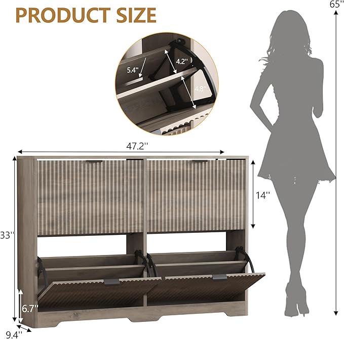 Shoe Cabinet Storage for Entryway - Image 2