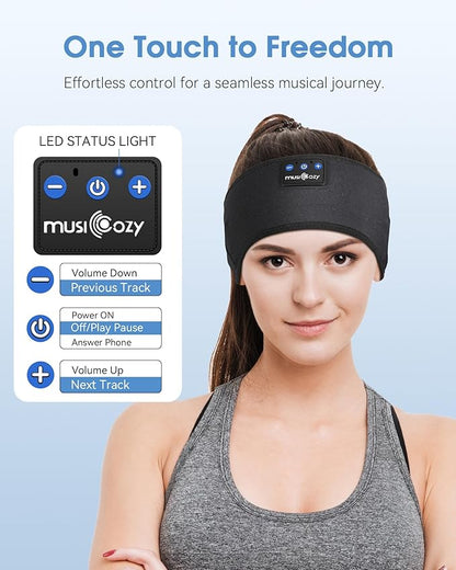 MUSICOZY Sleep Headphones Headband, Wireless Earbuds Earphones Sweat Resistant - Image 5