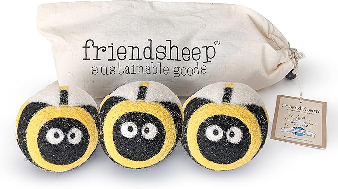 Friendsheep Wool Dryer Balls, Organic Reusable Fabric Softener Alternative by Friendsheep