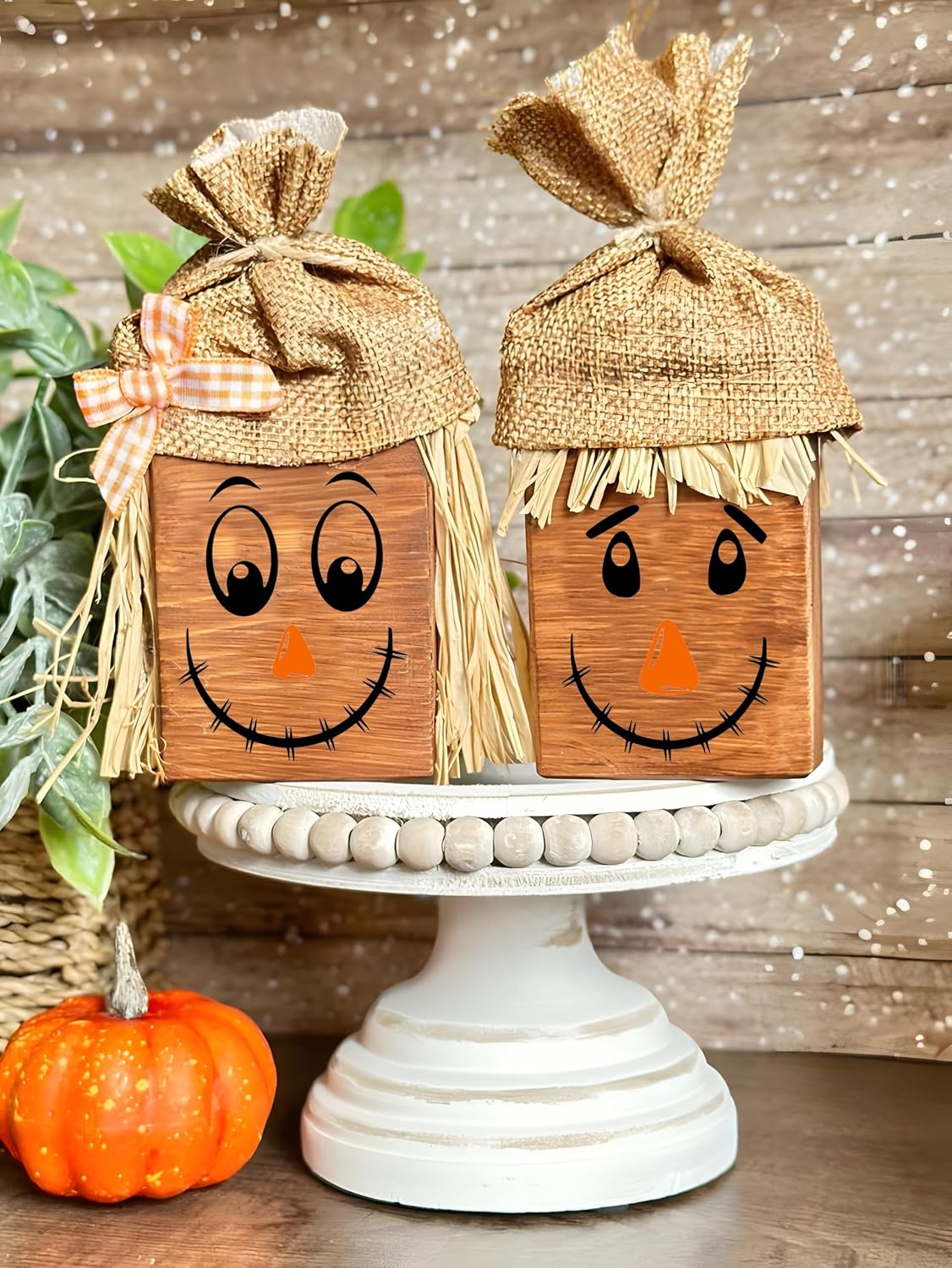 26 Pcs Fall Scarecrow Face Vinyl Decals Scarecrow Faces DIY Craft Vinyl Art Stickers, Scarecrow Wall Decals Stickers Halloween Fall Thanksgiving Christmas Glass Window Sticker