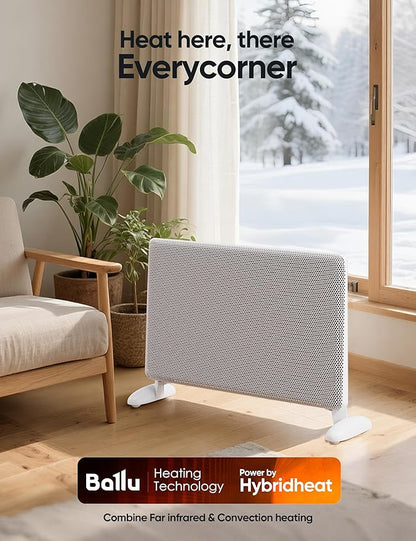 Ballu Mica Infrared Space Heater Indoor Use, Large Room Panel Heater - Image 6