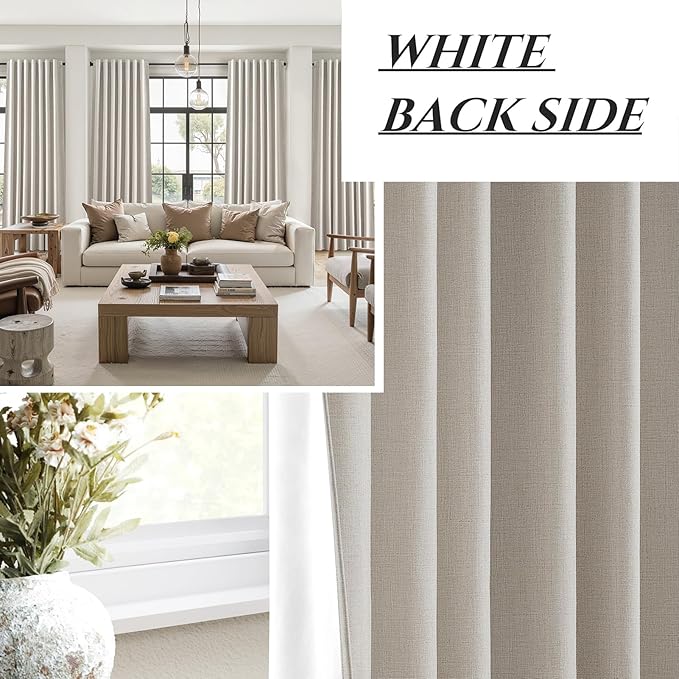 108 Inch Curtains 2 Panel Set Burg Modern Decorative Dark Out Curtains - Image 6