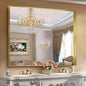 CIRCUMI Gold Bathroom Mirror, Brushed Finish, Tempered Glass, Large Mirror by CIRCUMIMirror
