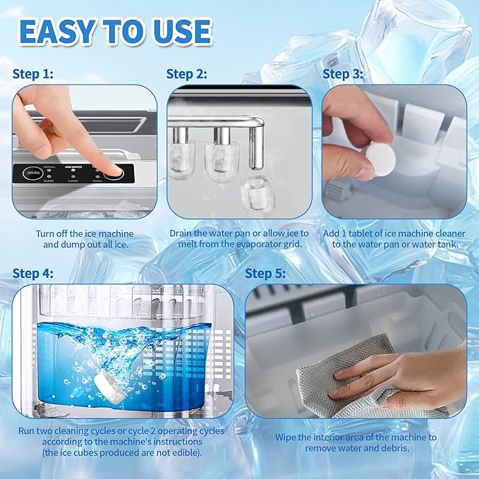 48 Pack Ice Machine Cleaner Tablets -2 Years Supply- Nickel Safe Descaler - Image 7