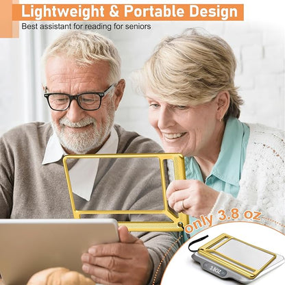 5X Full Page Magnifying Glass for Reading, Lightweight Rectangular Magnifier - Image 6