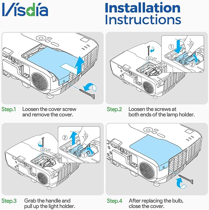 Visdia ELP LP60/V13H010L60 Replacement Projector Lamp - Image 6