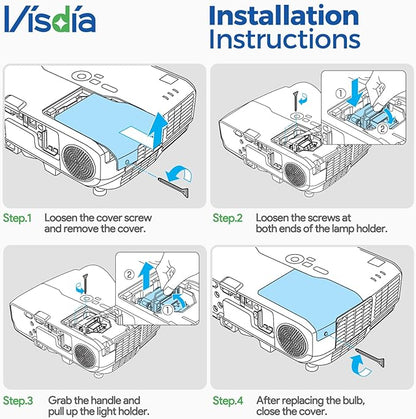 Visdia ELP LP60/V13H010L60 Replacement Projector Lamp - Image 6