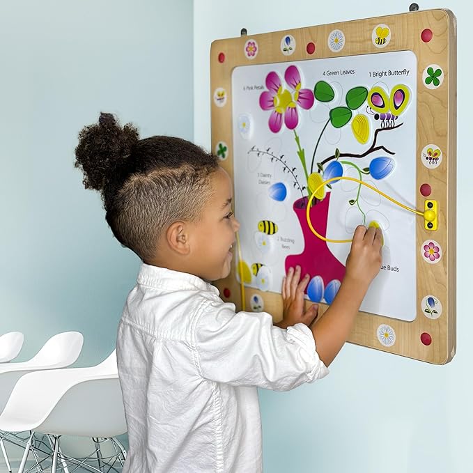 Magnetic Toddler Activity Wall Panel Toy – Interactive Wall Busy Board – - Image 7