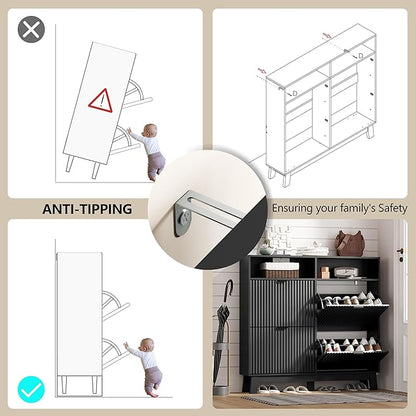 Shoe Cabinet Storage for Entryway - Image 6