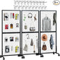 Maeklon 3 Pack Grid Wall Panel Rack, 3x6 Ft Metal Gridwall Display Stand by Unknown