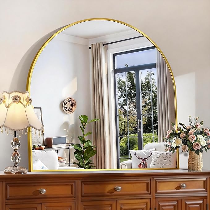 CIRCUMI Arched Wall Mirror, Metal Frame, Large Size - Image 5