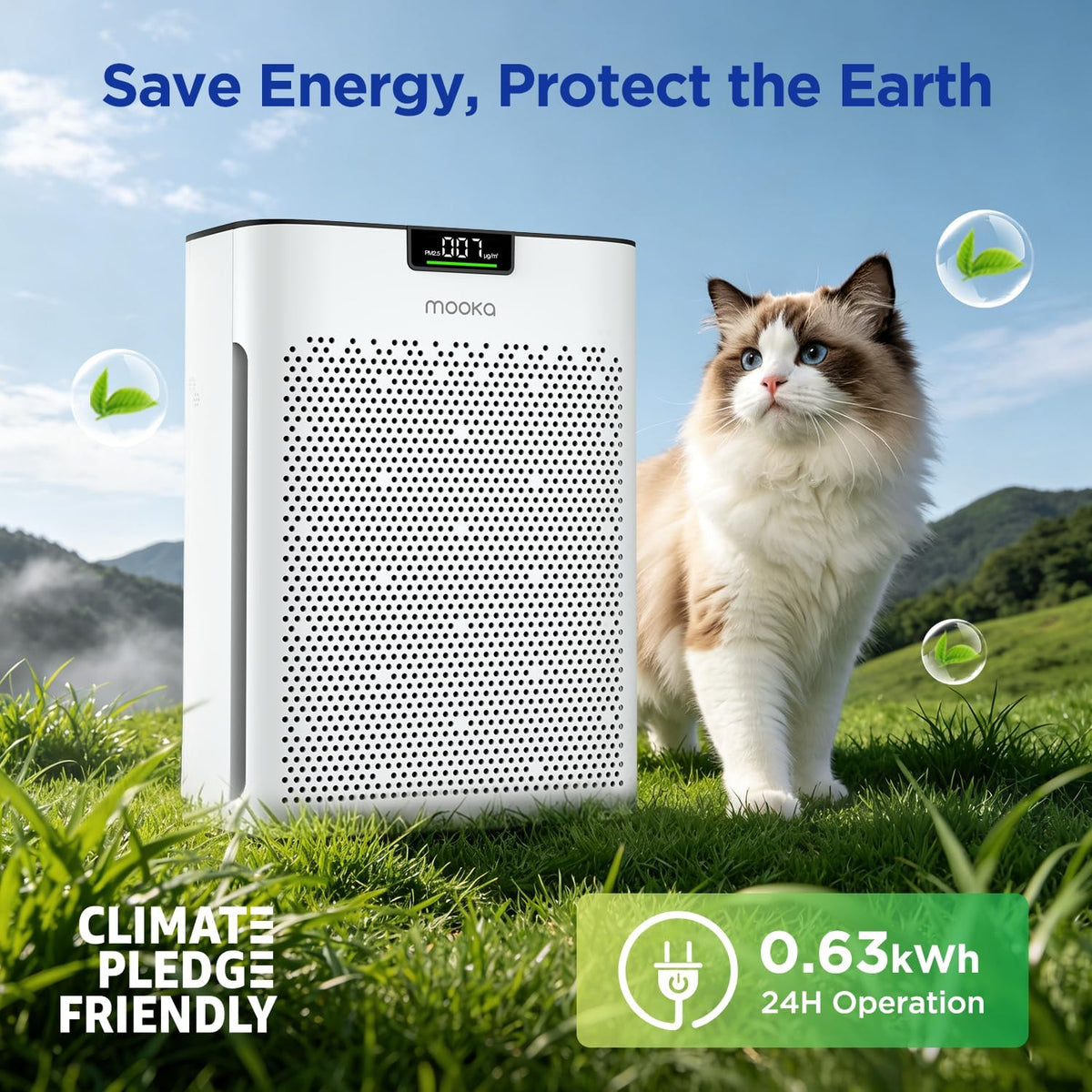 mooka air purifier for home bedroom large room, package contents