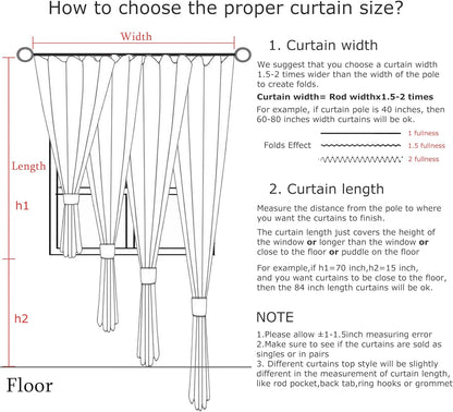 Vision Home Natural Pinch Pleated Full Blackout Curtains Linen Blended Room Darkening Window Curtains 120 inch for Living Room Bedroom Thermal Insulated Pinch Pleat Drapes with Hooks 10ft 40"Wx120"Lx2