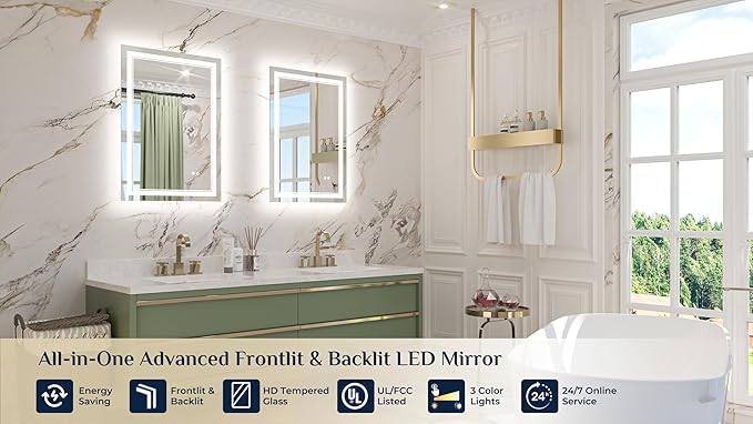 Keonjinn 22" x 32" Lighted Mirrors - Image 9