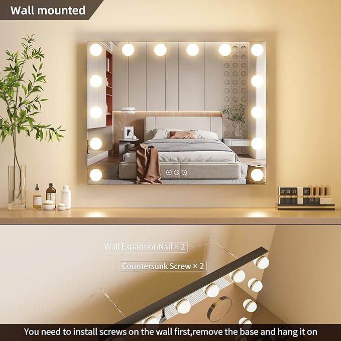 Vanity Mirror with Lights Lighted Makeup Mirror with Dimmable LED Bulbs - Image 7