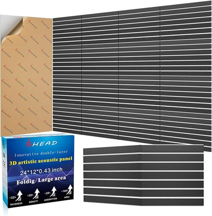 BSHEAD 6 Pack 2-Layer Fold Soundproof Wall Panels, 0.9lb/ft³ High Density by Staytunedforournewproduct