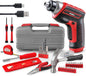 Hi-Spec 35pc Red Tool Kit with 3.6V USB Electric Screwdriver and Drill Set. by Hi-SpecToolsUSA
