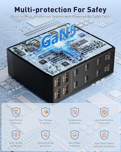 USB Charging Station, 12-Port USB C Charger Block - Image 5