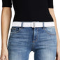 JASGOOD Women No Show Stretch Belt Elastic Web Strap Belt by JASGOOD