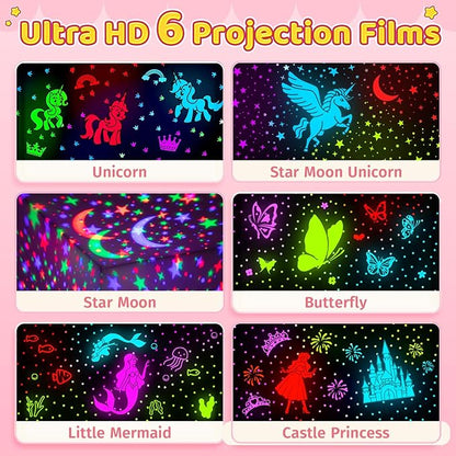 Onefire Girls Toys for Girl Gifts, 6 Films Light Projector Unicorn Toys for - Image 7