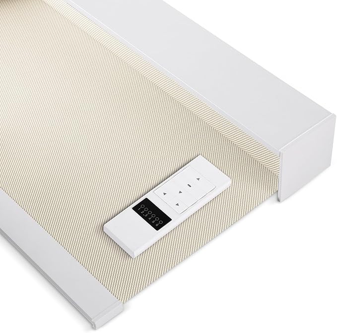 Tipiace Motorized Blinds with Remote Window Roller Shade Wireless Rechargeable by Tipiace