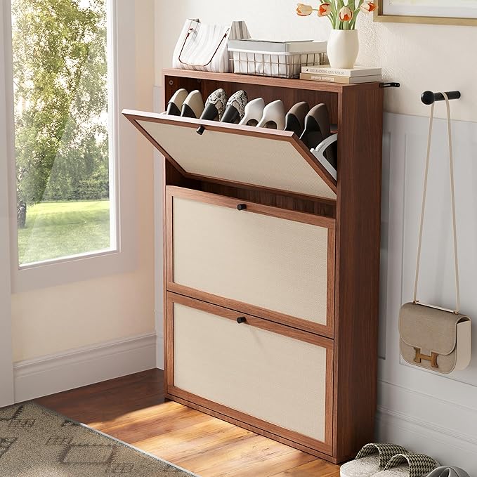 AVZEAR Narrow Shoe Storage Cabinet - Image 6