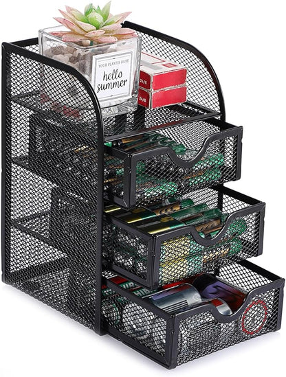 BTSKY Metal Mesh Battery Storage Organizer by BTSKY