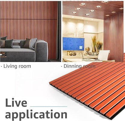 Art3d 4 Pack 47.2 x 23.6in. Wood Slat Acoustic Panels - Image 6